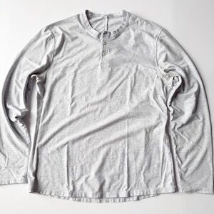 Lululemon 5 Year Basic Long Sleeve Henley Light Heather Grey Small